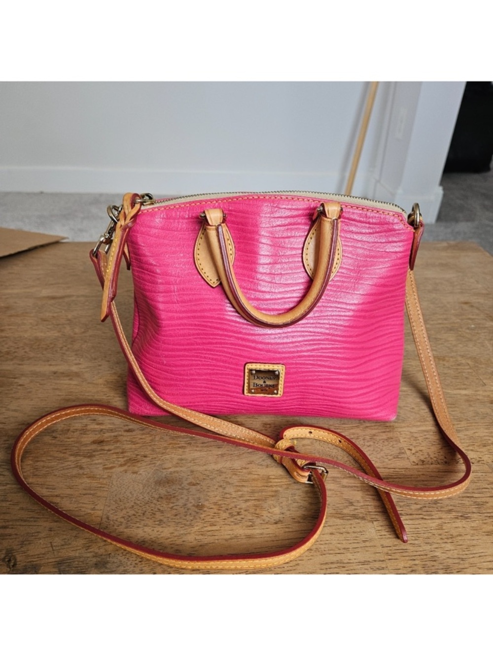 Dooney and Bourke Hot Pink Cossbody Bag EUC